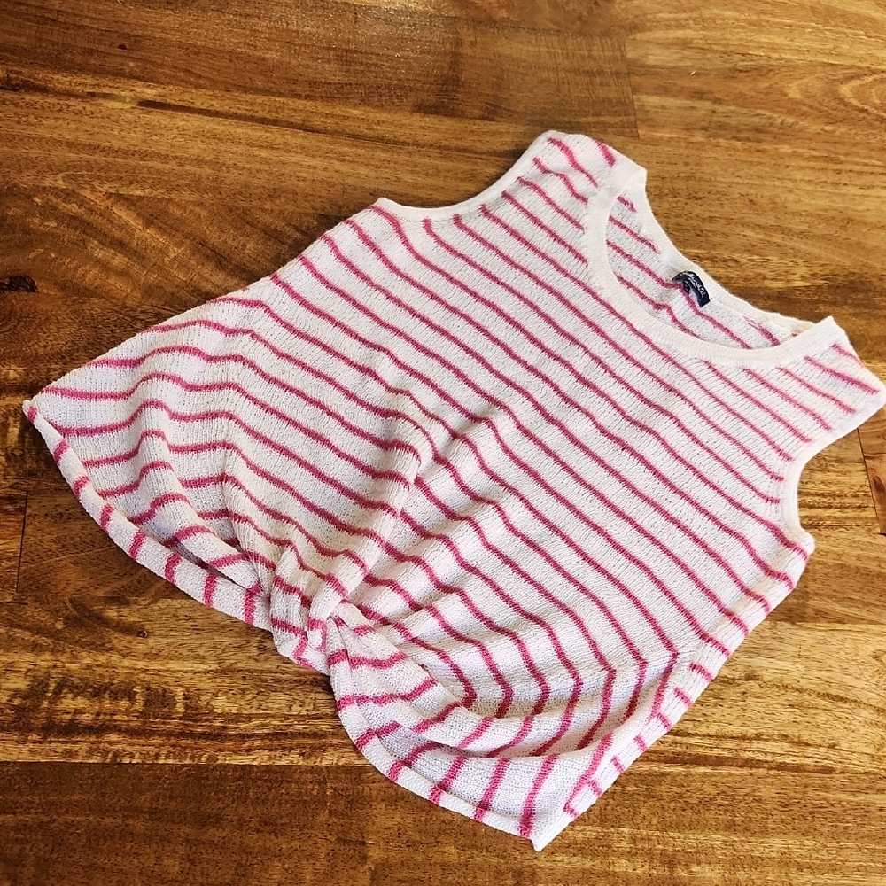 {Splendid} Sweater Knit Tank Top Red Stripes  (Small) - Picture 3 of 6